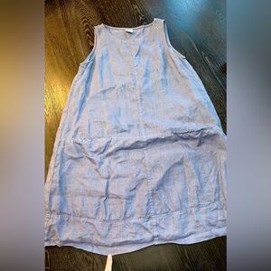 Pure Match Blue Linen Pocket Dress